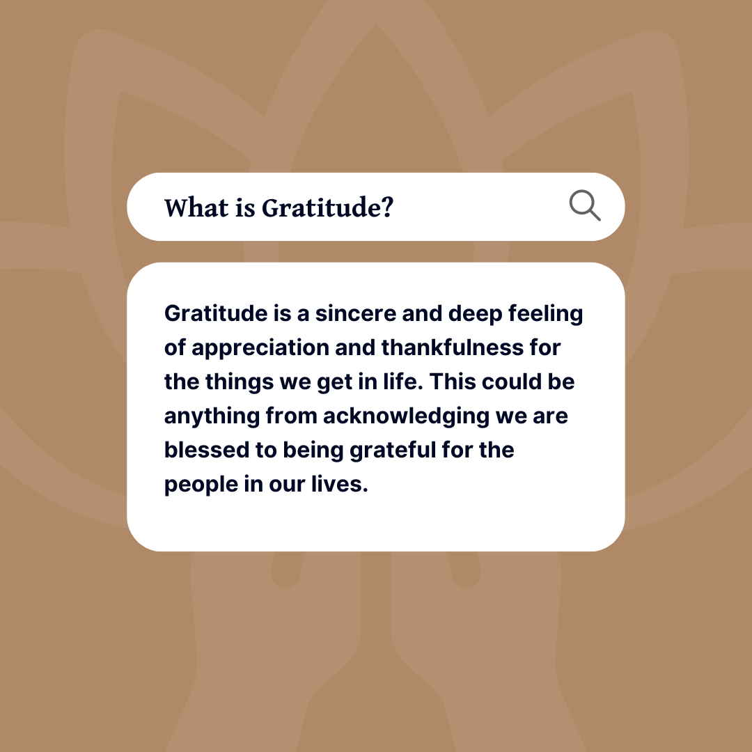 An answer post explaining what is gratitude