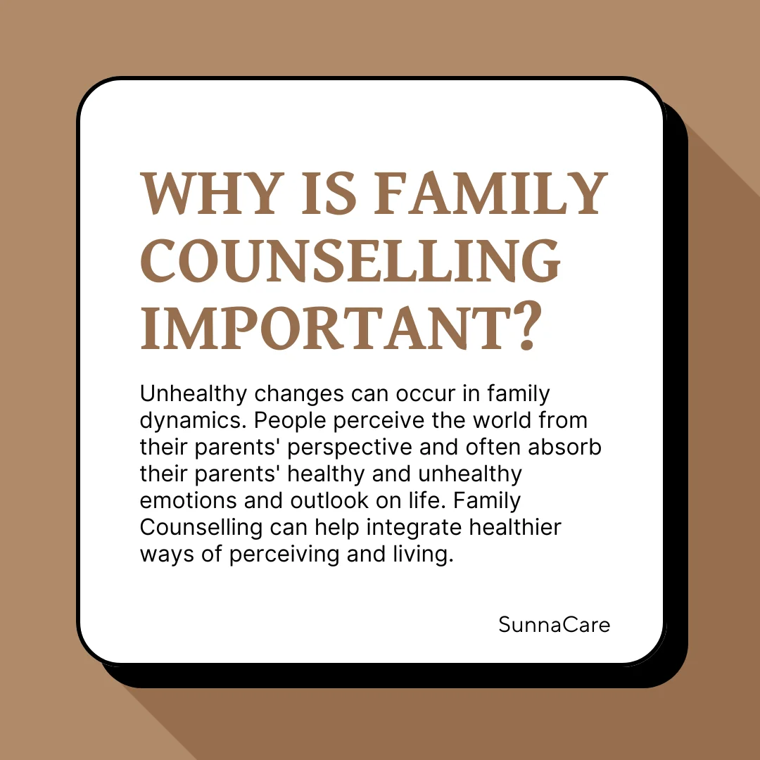 An infographic on the importance of family counselling